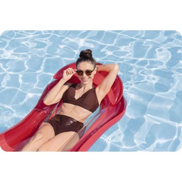 Saltea gonflabila Bestway Red 160x84 cm, Material PVC durabil, Spatar si cotiere confortabile, Baza din plasa cu uscare rapida Saltea gonflabila Bestway Red 160x84 cm, Material PVC durabil, Spatar si cotiere confortabile, Baza din plasa cu uscare rapida