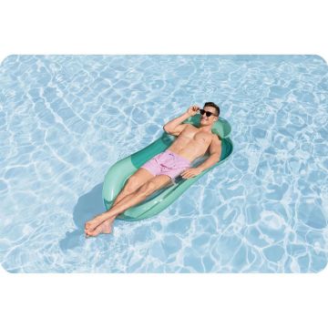 Saltea gonflabila Bestway Turcoaz 160x84 cm, Material PVC durabil, Spatar si cotiere confortabile, Baza din plasa cu uscare rapida Saltea gonflabila Bestway Turcoaz 160x84 cm, Material PVC durabil, Spatar si cotiere confortabile, Baza din plasa cu uscare rapida
